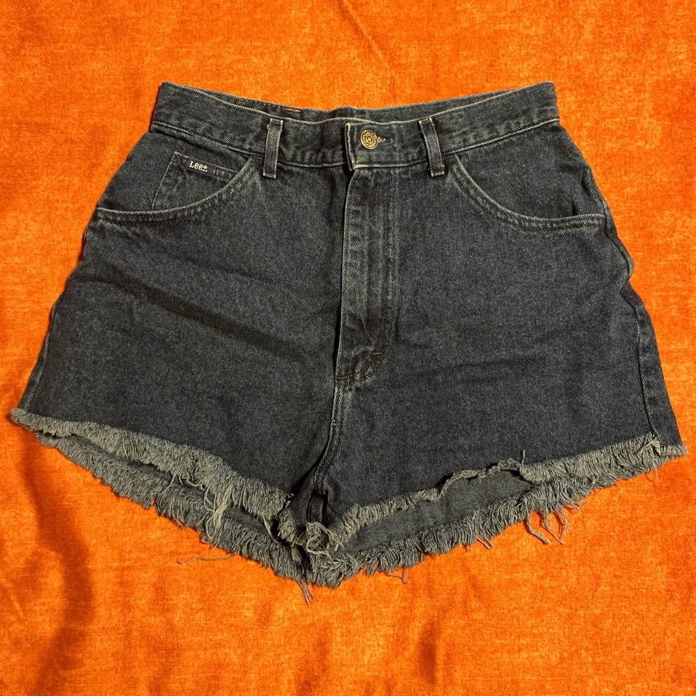 Vintage Dark Wash Lee Denim Cutoff Shorts